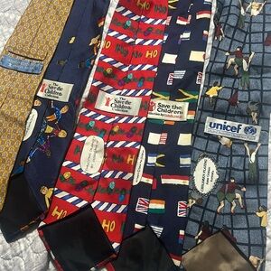 Save the children, unicef, autism speaks, five children themed neck ties